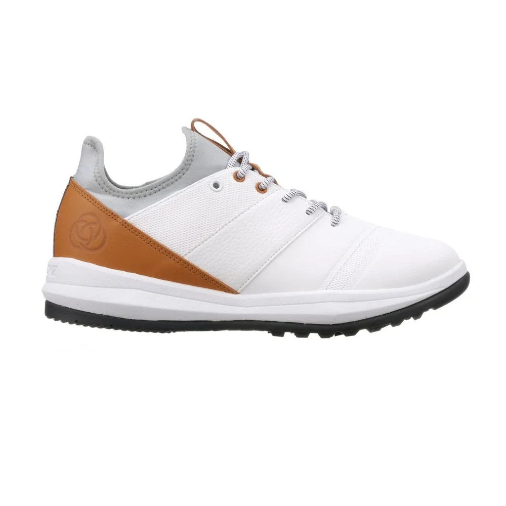 Athalonz EnVe Golf Shoes, Men Size 8  White/Tan. Less Sway - More Distance NIB‎